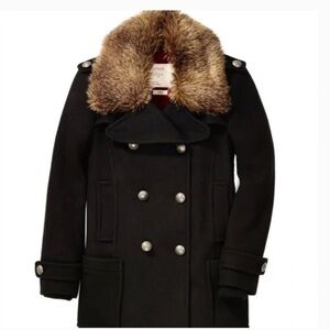 Aritzia Community Wool Coat with detachable faux fur